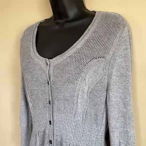 DNKY Jeans 3/4 Sleeve Button Knitted Sweater - M